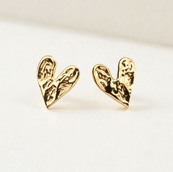 Hammered Drop Statement Studs