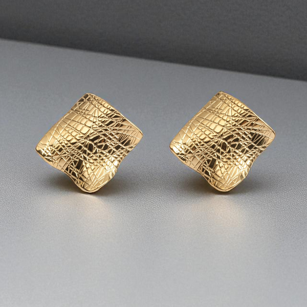 Textured Square Stud Earrings
