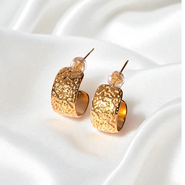 Textured C-Shape Ear Cuffs