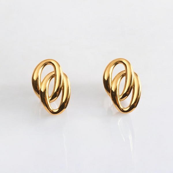 Geometric Double Circle Earrings