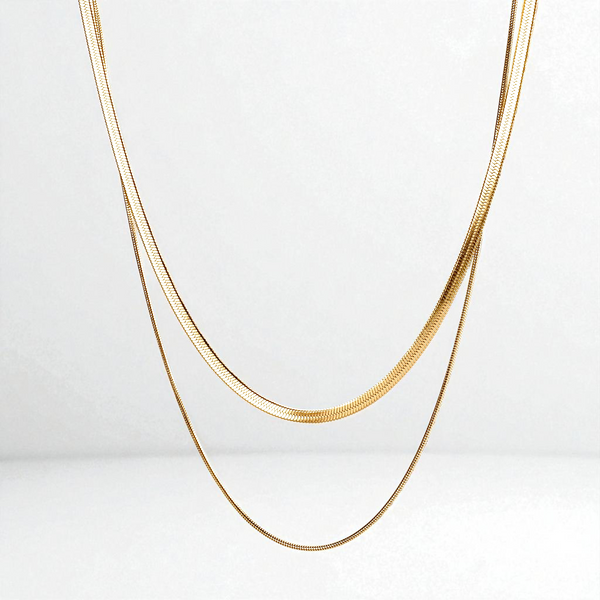 Layered Snake & Herringbone Chain