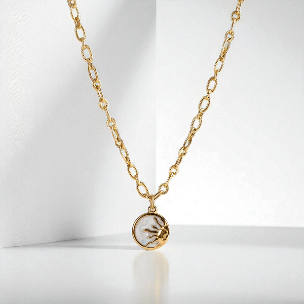 Vintage Sun & Shell Pendant