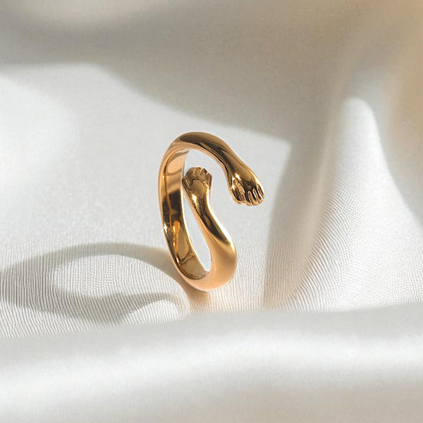 Hugging Hands Embrace Ring