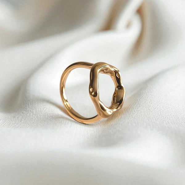 Dainty Melted Texture Ring