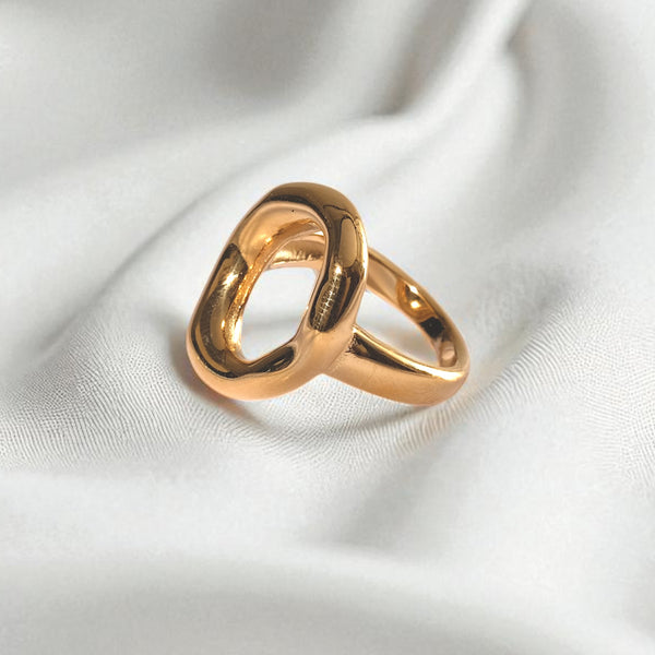 Irregular Hollow Oval Ring